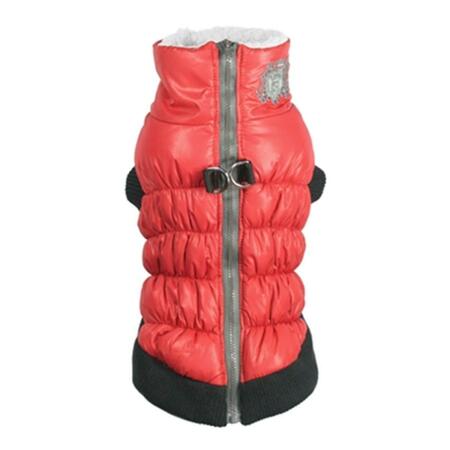 HIP DOGGIE Extra Small Scrunchy Puffer Vest - Red HD-5SCPR-XS